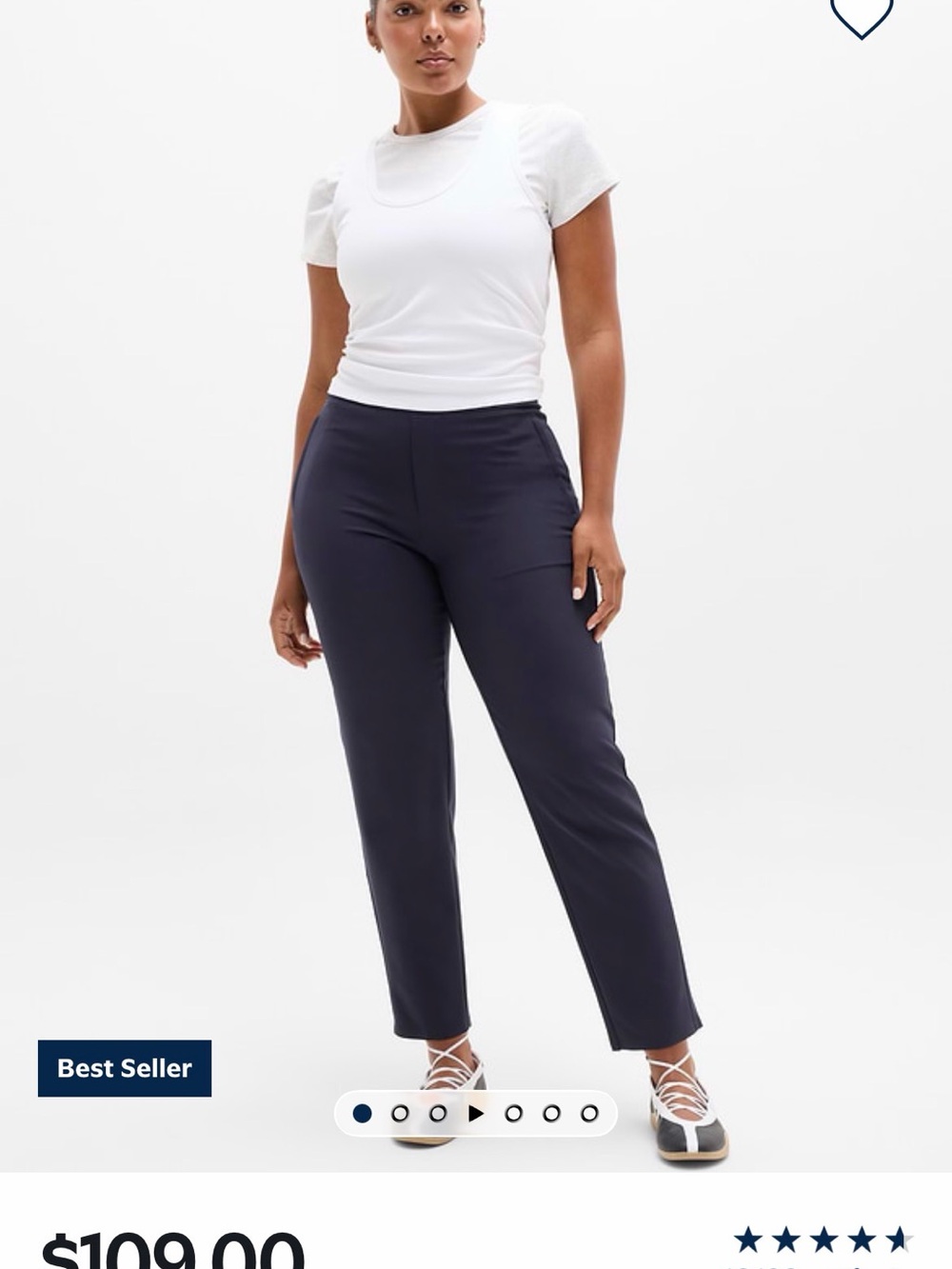 Athleta Endless High Rise Navy Pant Size 10